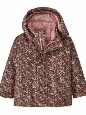 Patagonia 3-in-1 Floral Hooded Jacket - Pink/Brown